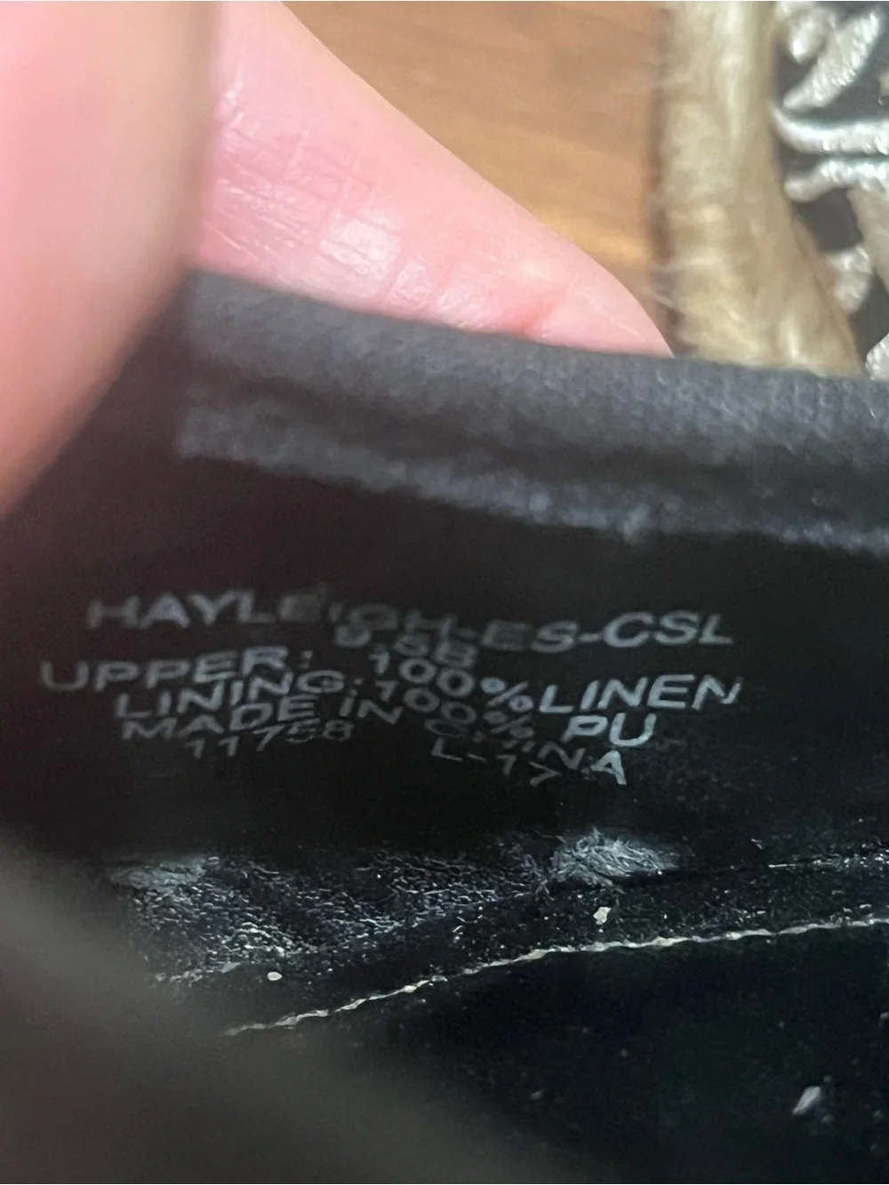 Lauren Ralph Lauren Hayleigh Embroidered Black Wedge Espadrille Wedge Sz 9.5